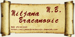 Miljana Bracanović vizit kartica